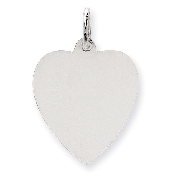 Plain .018 Gauge Engravable Heart Charm 14k White Gold XWM118/18, MPN: XWM118/18, 883957475684