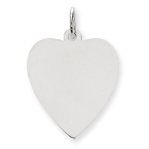 Plain .011 Gauge Engravable Heart Charm 14k White Gold XWM119/11