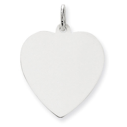 Plain .035 Gauge Engravable Heart Charm 14k White Gold XWM120/35, MPN: XWM120/35, 883957450957