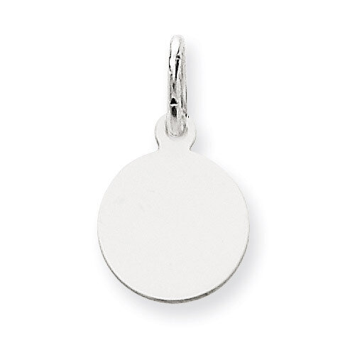 Plain .018 Gauge Round Engravable Disc Charm 14k White Gold XWM135/18, MPN: XWM135/18, 883957486512