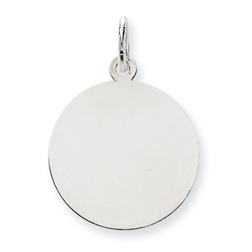 Plain .011 Gauge Round Engravable Disc Charm 14k White Gold XWM136/11, MPN: XWM136/11, 883957486536