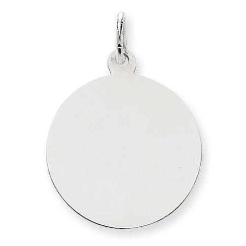Plain .027 Gauge Round Engravable Disc Charm 14k White Gold XWM137/27, MPN: XWM137/27, 883957475752