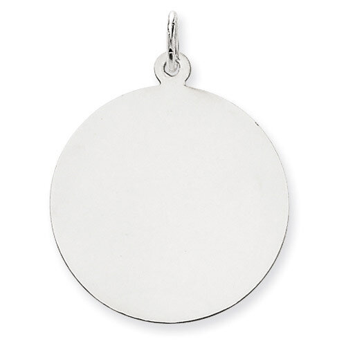 Plain .018 Gauge Round Engravable Disc Charm 14k White Gold XWM139/18, MPN: XWM139/18, 883957422480