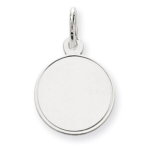 Plain .011 Gauge Round Engravable Disc Charm 14k White Gold XWM144/11, MPN: XWM144/11, 883957384047