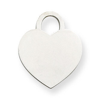 Large Engravable Heart 14k White Gold XWM526/11