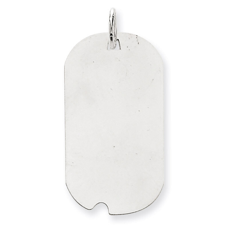 Plain .027 Gauge Engravable Dog Tag with Notch Disc Charm 14k White Gold XWM598/27, MPN: XWM598/27,…