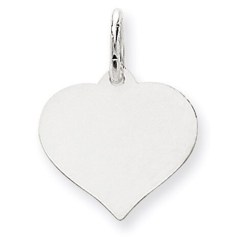 Heart Disc Charm 14k White Gold XWM602/09
