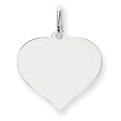 Heart Disc Charm 14k White Gold XWM603/09