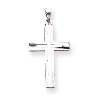 Solid Cross Pendant 14k White Gold XWR2, MPN: XWR2, 883957977676