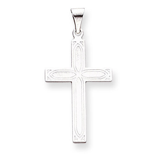 Solid Cross Pendant 14k White Gold XWR30, MPN: XWR30, 886774154428