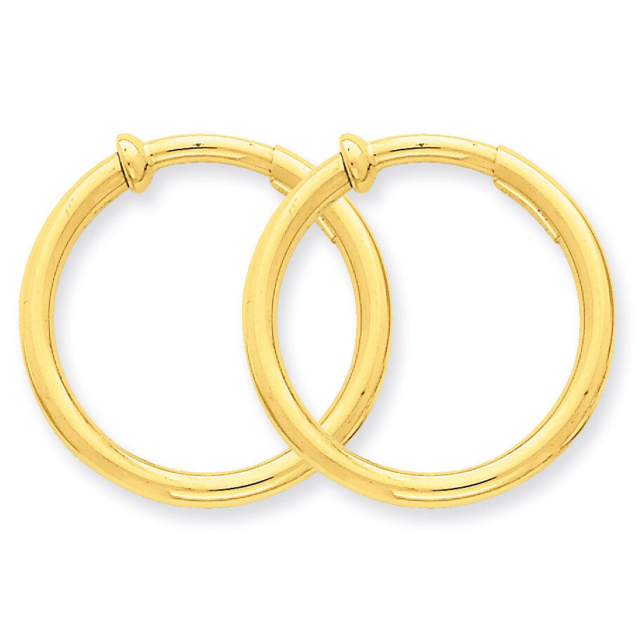 Non-Pierced Hoops Earrings 14k Gold XY417