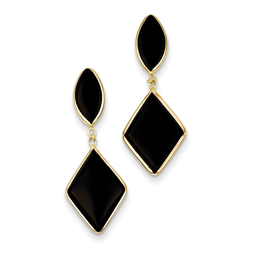 Onyx Dangle Earrings 14k Gold XY812