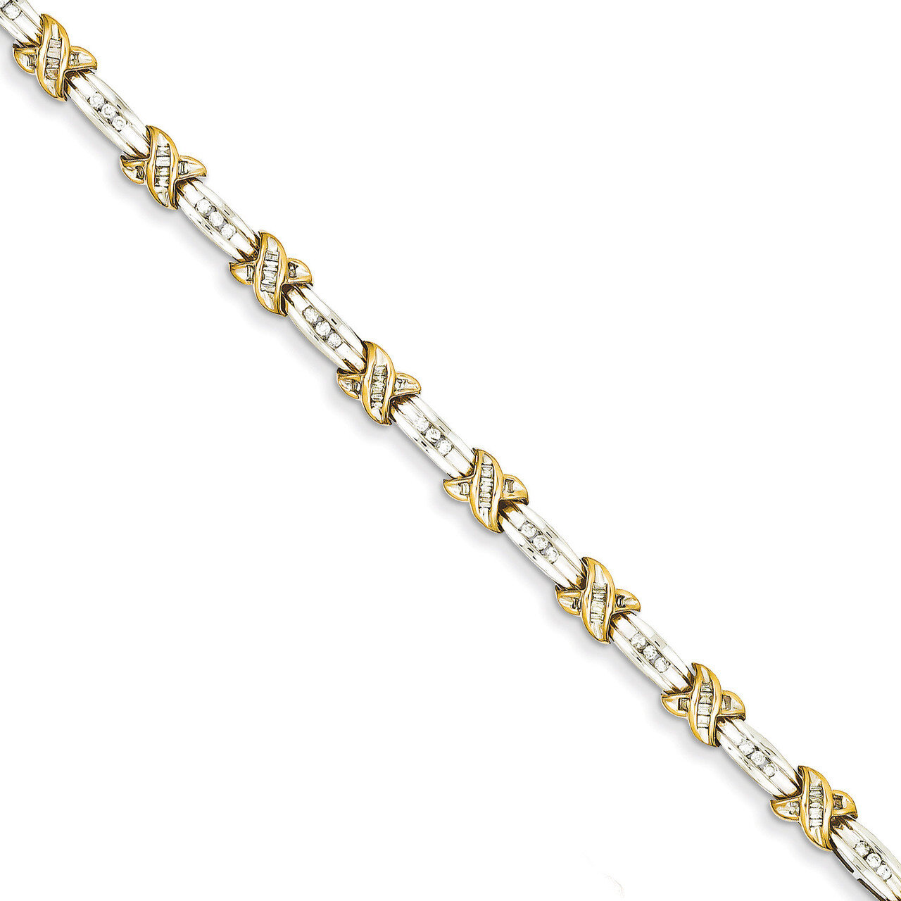 Diamond X Bracelet 14k Two-tone Gold Y10763A, MPN: Y10763A, 883957424361