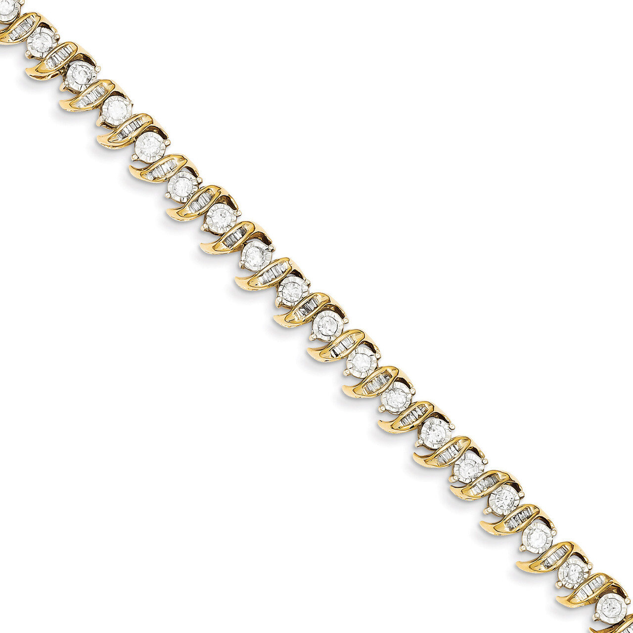 Diamond Bracelet 14k Gold Y10779A, MPN: Y10779A, 883957424422