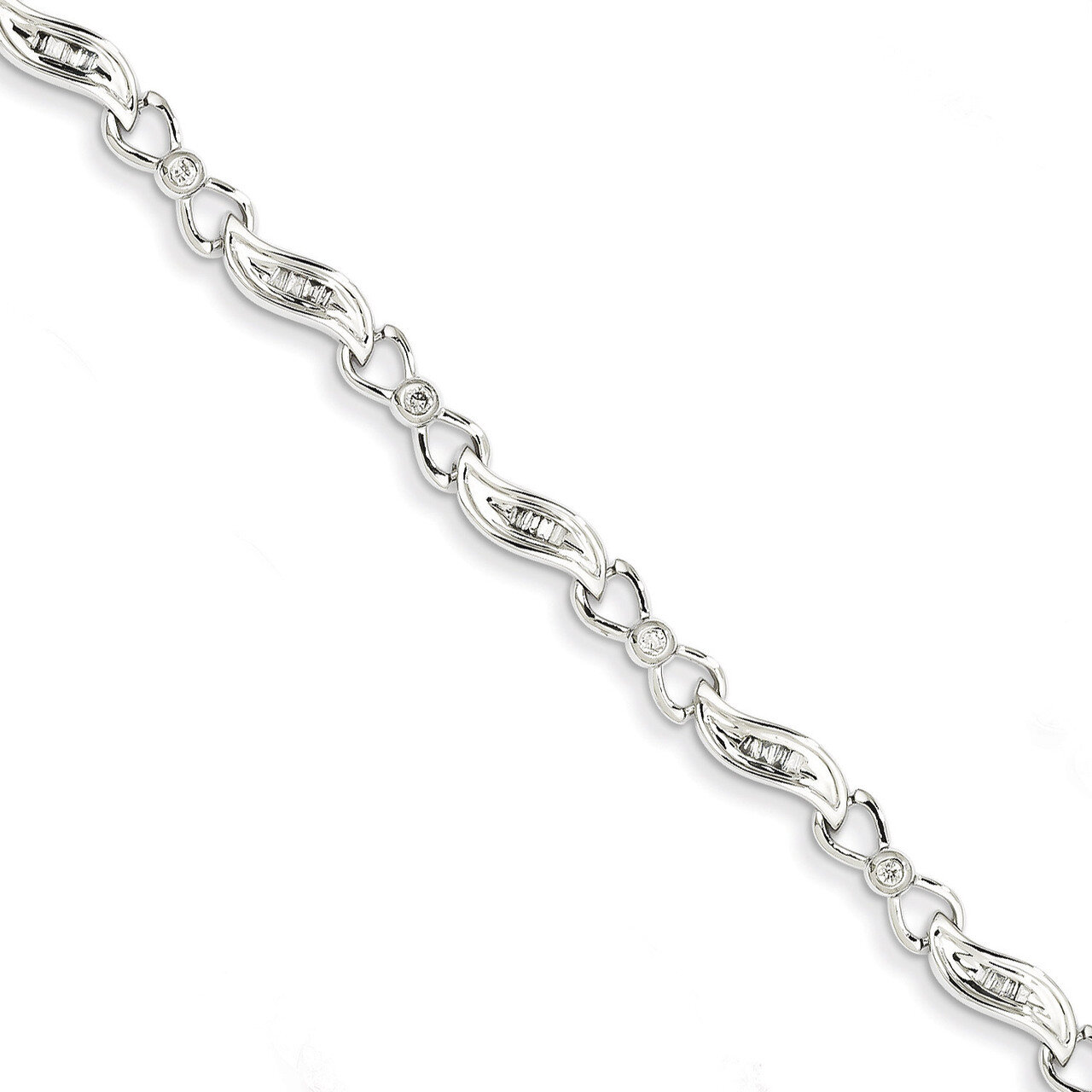 Diamond Fancy Bracelet 14k White Gold Y10858A, MPN: Y10858A, 883957424651