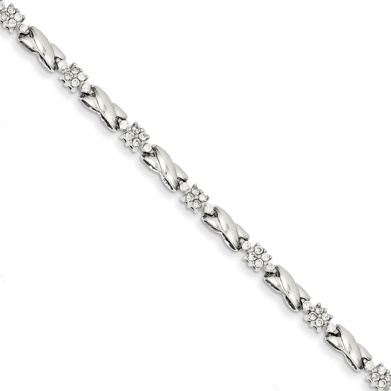 Diamond X Bracelet 14k White Gold Y10878A