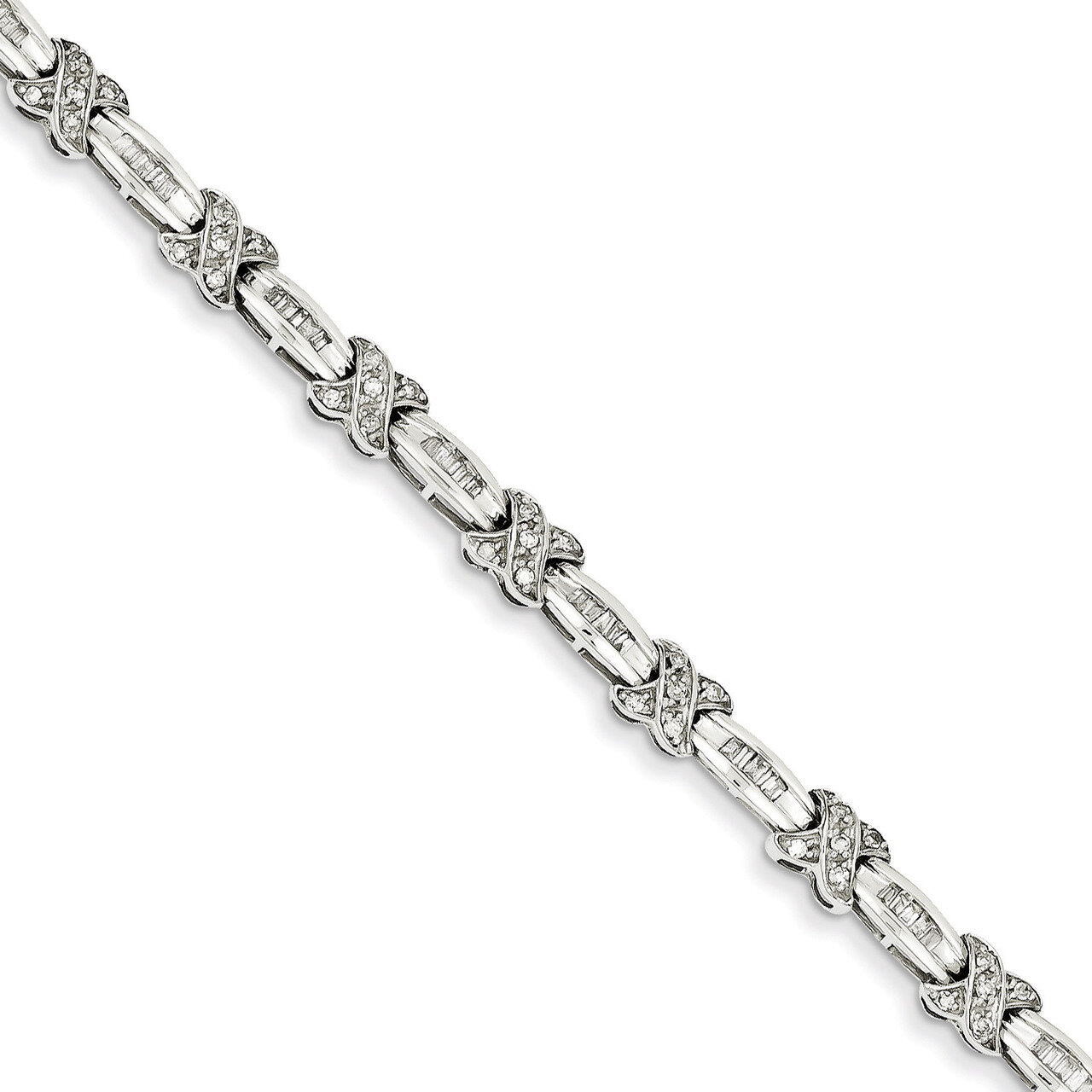 Diamond X Bracelet 14k White Gold Y10888A