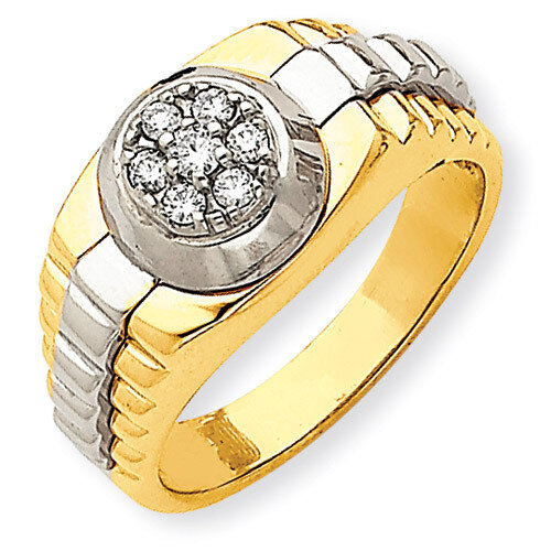 Diamond men's ring 14k Two-Tone Gold Y1526AA