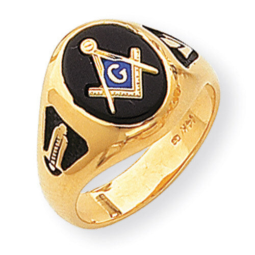 Men&#39;s Masonic Ring 14k Gold Y1581M