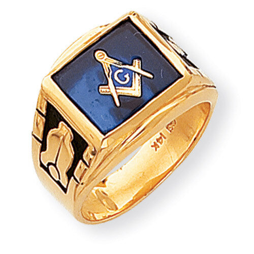 Men's Masonic Ring 14k Gold Y1590M