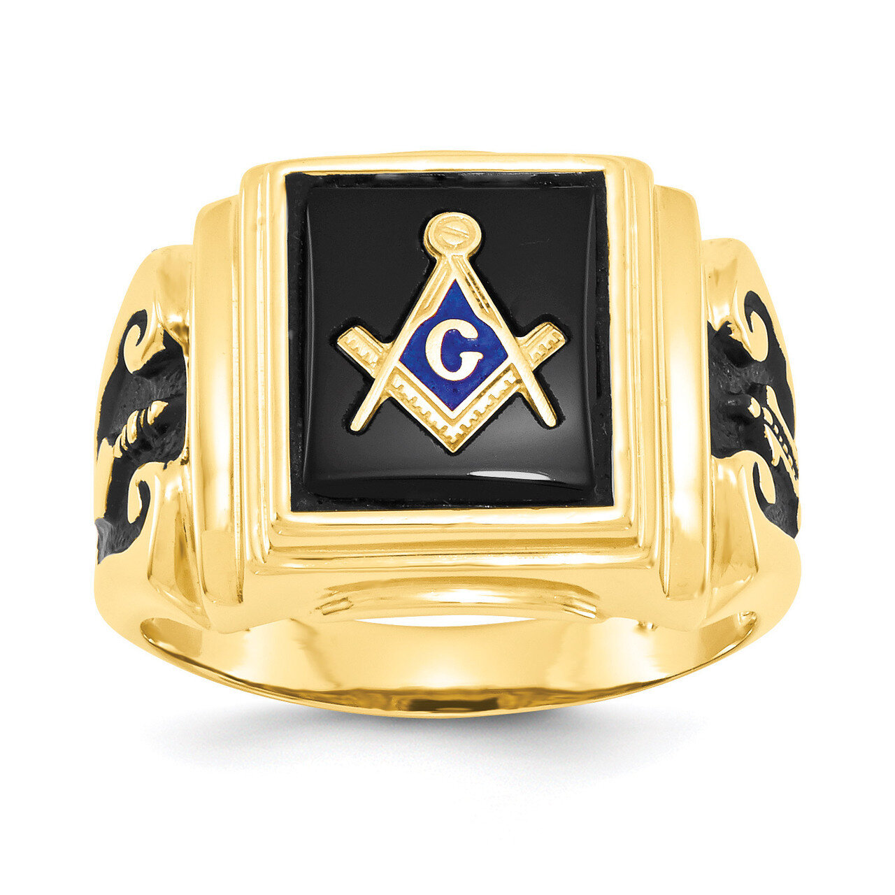Men&#39;s Masonic Ring 14k Gold Y1593M