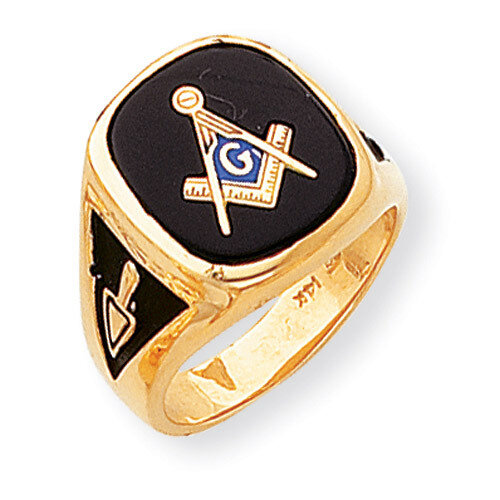 Men&#39;s Masonic Ring 14k Gold Y1596M