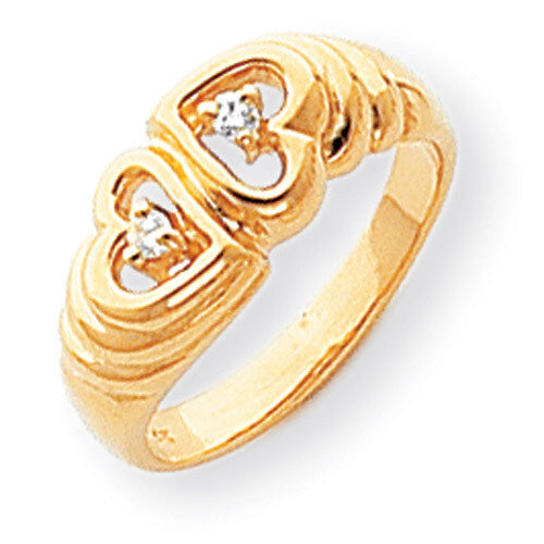 Diamond Heart Ring 14k Gold Polished Y1723AA