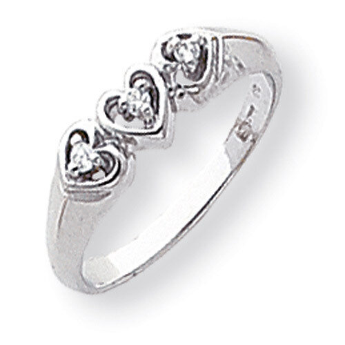 Diamond heart ring 14k White Gold Y1739AA