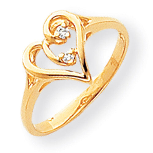 Diamond heart ring 14k Gold Polished Y1774AA