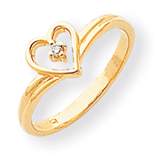 Diamond heart ring 14k Gold Polished Y1780AA