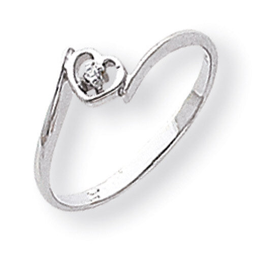 Diamond heart ring 14k White Gold Y1815AA