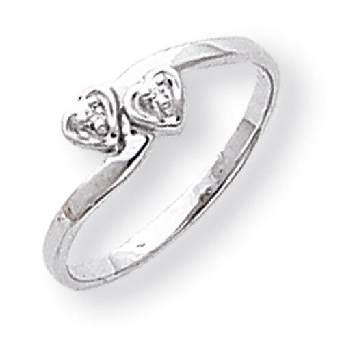 Polished Diamond heart ring 14k White Gold Y1836AA, MPN: Y1836AA, 191101547546