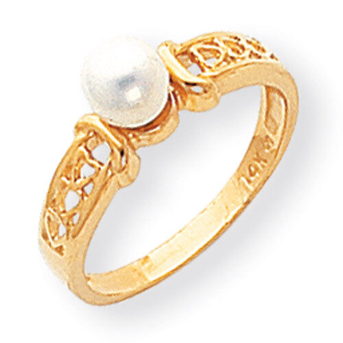 Cultured Pearl Diamond Cultured Pearl ring 14k Gold Y1847PL