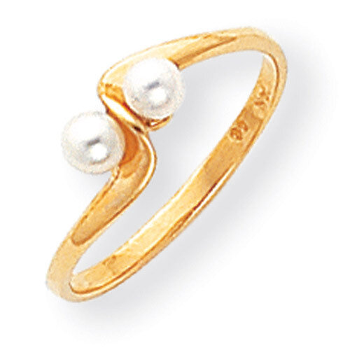 3mm Cultured Pearl ring 14k Gold Y1873PL