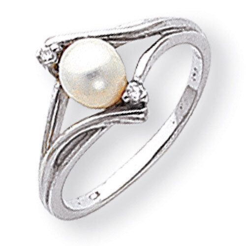Cultured Pearl Diamond Cultured Pearl ring 14k White Gold Y1882PL/AA