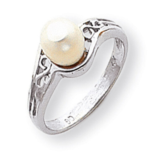 Cultured Pearl Diamond Cultured Pearl ring 14k White Gold Y1919PL
