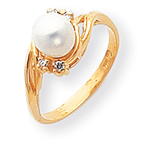 Cultured Pearl Diamond Cultured Pearl ring 14k Gold Y1923PL/AA