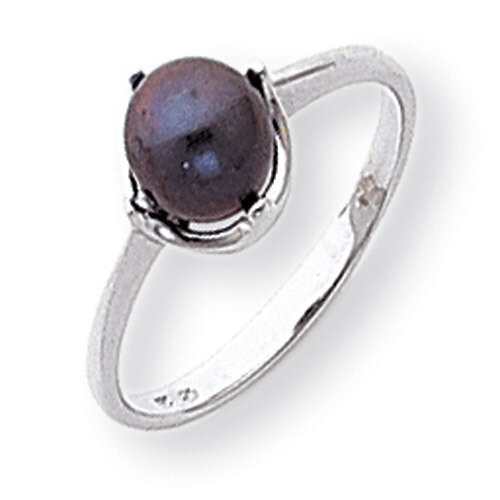 Black Cultured Pearl Diamond Cultured Pearl ring 14k White Gold Y1927BP
