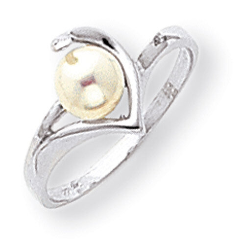 Cultured Pearl Diamond Cultured Pearl ring 14k White Gold Y1990PL