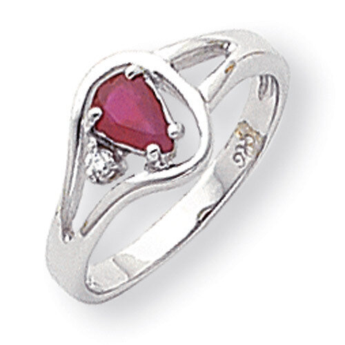 Polished .02ct. Diamond &amp; 6x4 Pear Gemstone Ring Mounting 14k White Gold Y2071, MPN: Y2071,