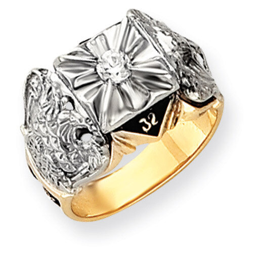 Diamond men's masonic ring 14k Gold Y4049MAA