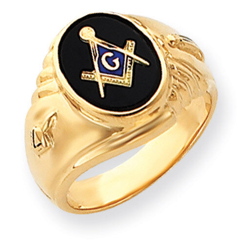 yellow masonic ring mounting 14k Gold Y4062