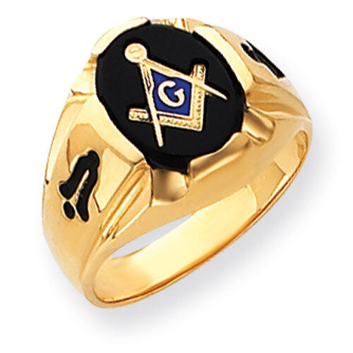 Men's Masonic Ring 14k Gold Y4066M