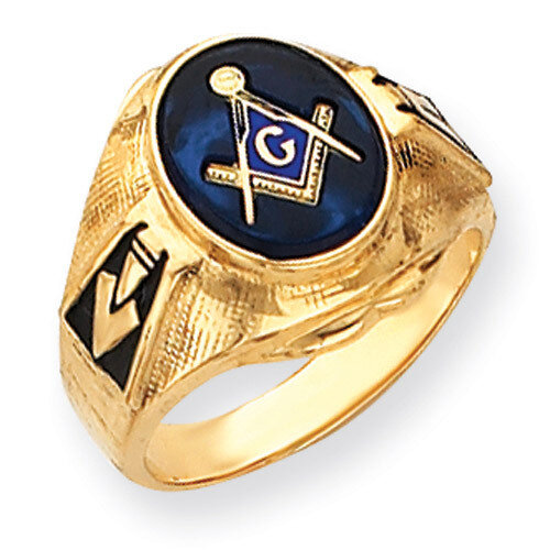 Men's Masonic Ring 14k Gold Y4075M