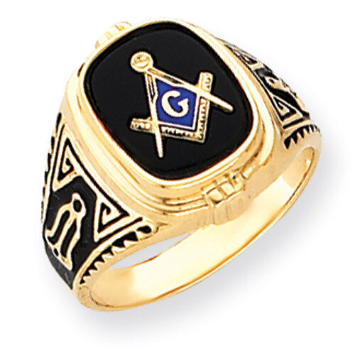 Men's Masonic Ring 14k Gold Y4078M