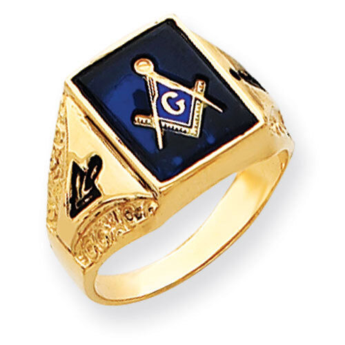 Men's Masonic Ring 14k Gold Y4094M