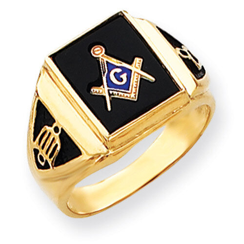 Men's Masonic Ring 14k Gold Y4098M