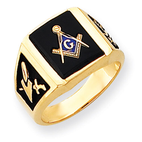 Men's Masonic Ring 14k Gold Y4100M