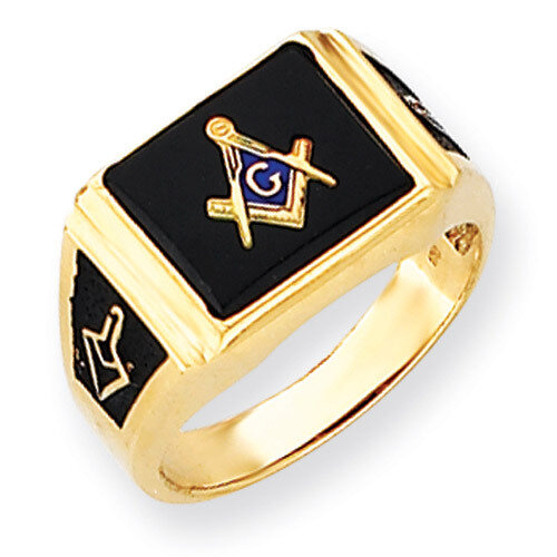 yellow masonic ring mounting 14k Gold Y4108