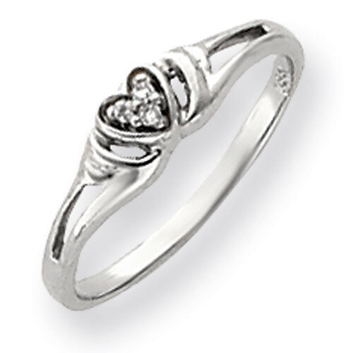 Diamond Heart Ring 14k White Gold Y4176AA